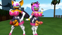 2futas 2girls 3d 3d_(artwork) 3d_model alternate_breast_size amy_rose amy_the_bat ass_focus bat big_balls big_breasts big_butt big_penis breasts bubble_ass bubble_butt exposed_balls exposed_penis female furry futa_only futanari huge_ass huge_breasts huge_butt looking_at_viewer looking_down mammal mobian mobian_(species) mobian_bat penis pink_fur rouge_the_bat rouge_the_bat_(cosplay) sega sonic_(series) sonic_adventure_2 sonic_the_hedgehog_(series) source_filmmaker standing testicles thick_thighs video_games viperarcane wide_hips