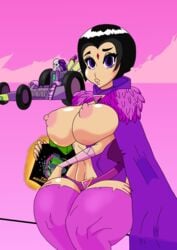 b.e.r big_breasts car dc dc_comics edit plump_lips purple raven_(dc) redraw roninsong teen_titans teen_titans_go the_night_begins_to_shine traced_art