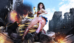 1boy 1girls actress animal_genitalia animal_penis arm_bracers ass batman_v_superman bondage bottomless_skirt breasts celebrity city city_background corset cowgirl_position dark_hair dc_comics dc_extended_universe dceu destroyed_city detailed_background diana_prince doomsday equine_penis erection female femdom fit fit_female gal_gadot hi_res high_heel_boots high_heels high_resolution highres horse_penis horsecock huge_cock knee_boots large_ass lasso_of_truth male malesub monster monster_cock negisaray nude penis pussy real_person realistic shiny_skin sitting skirt skirt_lift straight teasing tiara tied tied_up vagina wide_hips wonder_woman wonder_woman_(dceu) wonder_woman_(series)