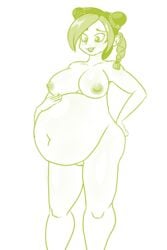 edit gojiedits hand_on_stomach happy huge_belly jojo's_bizarre_adventure jolyne_kujo pregnant ready_to_pop stone_ocean