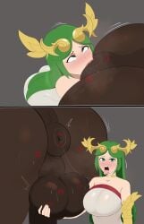 beast_rimming bestiality female femsub g3mma goddess green_hair horse kid_icarus lipstick_on_anus lipstick_on_ass lipstick_on_balls long_hair male male_anilingus maledom outie_anus palutena rimjob rimming rimming_horse sucking_anus zoophilia