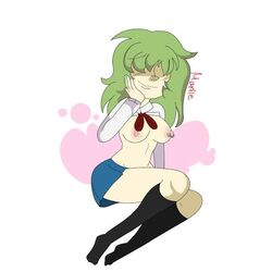 cami_(fnafhs) fnafhs fnafhs_z3ro green_eyes green_hair small_breasts sole_female