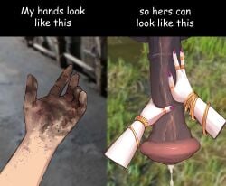 artist_request color colored comic cucked_by_beast cuckold cuckolding dirty equine equine_penis female female_on_feral feral_on_female feral_on_human funny hands handwear horse horsecock huge_cock human_female human_on_feral humor light-skinned_female light_skin male meme meme_reference painted_nails pale-skinned_female penis penis_focus precum precum_drip ring sketch source_request veins zoophilia