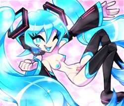 hatsune miku from vocaloid by thousandarms