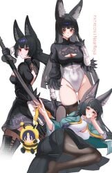 1girls 2026 animal_ears ass black_hair breasts closed_mouth clothing color colored cosplay digital_media_(artwork) female female_only fox_ears fully_clothed hair hi_res hoshimi_miyabi hoyoverse legs legwear light-skinned_female light_skin looking_at_viewer mihoyo nearreya nier nier:_automata nier_(series) open_mouth open_shirt red_eyes shirt simple_background solo thick_thighs thighs white_background yorha_2b_(cosplay) zenless_zone_zero