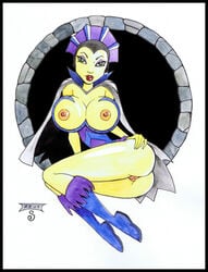 1girls evil-lyn female female_only filmation masters_of_the_universe solo tagme yellow_skin zeus(artist)