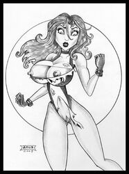 1girls 2009 alternate_version_available avengers big_breasts breasts female female_only hulk_(series) large_breasts marvel marvel_comics monochrome nipples she-hulk solo tagme torn_clothing zeus(artist)