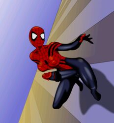 1futa 2d 2d_animation animated futa_only futanari marvel may_parker mayday_parker solo spider-girl spider-man_(series) straight_hair