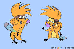 angry_beavers anthro ass beaver female furry ha_cha_cha mammal nickelodeon nipples pussy rodent solo solo_female tagme treeflower