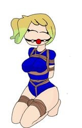 bondage chica_(fnafhs) fnafhs fnafhs_bondage fnafhs_z3ro gag gagged rope rope_bondage sole_female