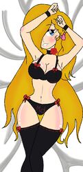 bikini blonde_hair blonde_hair blue_eyes fnafhs fnafhs_z3ro joy_(fnafhs) sole_female