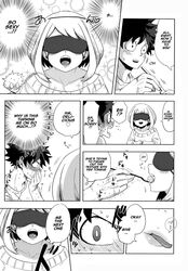 1boy 1girls black_and_white buthikireta comic english_text izuku_midoriya my_hero_academia ochako_uraraka right_to_left sex tagme wholesome