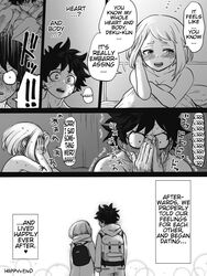 1boy 1girls black_and_white buthikireta comic cute izuku_midoriya my_hero_academia ochako_uraraka sex tagme wholesome