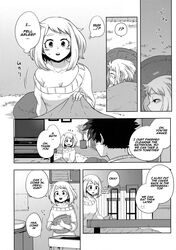 1boy 1girls black_and_white buthikireta comic cute izuku_midoriya my_hero_academia ochako_uraraka sex tagme wholesome