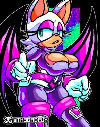 breasts cleavage female female_focus female_only pinup rouge_the_bat rouge_the_bat_(heroes) sega solo sonic_(series) sonic_heroes th3gadfly thick_thighs thighs