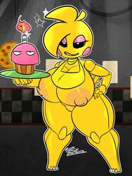 1girls 2020 3_fingers 3_toes alternate_body_type alternate_breast_size animatronic anthro areolae artist_signature bedroom_eyes big_areola big_breasts big_nipples birthday_candle black_sclera breasts cheeks completely_nude cupcake_(fnaf) curvy curvy_body curvy_female curvy_figure curvy_hips detailed_background digital_media_(artwork) eyelashes eyeshadow five_nights_at_freddy's five_nights_at_freddy's_2 furry hand_on_hip holding_plate huge_areolae huge_breasts huge_nipples jyto lit_candle looking_at_viewer nipples nude nude_female pink_areola pink_cheeks pink_eyeshadow pink_nipples plate robot robot_girl robot_humanoid sharp_teeth shortstack signature solo thick_thighs toy_chica_(fnaf) white_eyes wide_hips yellow_body yellow_breasts yellow_hair yellow_skin