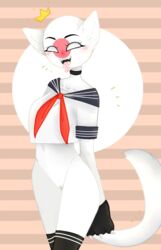 1girls breasts cat_ears cat_tail collar countryhumans countryhumans_girl female japan japan_(countryhumans) japanese_flag school_uniform straight tagme