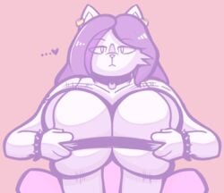 ... 1boy 1girls 2020 4_fingers absurd_res alternate_breast_size anthro bbw big_breasts black_hair bra bracelet breasts catti_(deltarune) choker clothed clothed_sex clothing deltarune domestic_cat duo ear_piercing emotionless felid feline felis female fingers fur genitals gigantic_breasts hair heart hi_res huge_breasts jewelry large_breasts looking_at_viewer male mammal motion_lines necklace neckwear overweight overweight_female paizuri paizuri_under_clothes partially_clothed penis piercing sex simple_background solo_focus spiked_bracelet spikes straight sweater_pups topwear underwear whiskers white_body white_fur