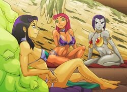 2d 3girls alien barefoot belly belly_dancer belly_dancer_outfit black_hair blackfire crossover curves dancer_outfit dc dc_comics female femsub glgrdsklechhh green_eyes grey-skinned_female grey_skin harem harem_girl harem_outfit hutt interspecies jabba_the_hutt komand'r large_breasts long_hair navel princess purple_eyes purple_hair rachel_roth raven_(dc) red_hair return_of_the_jedi sex_slave short_hair slave slave_bikini slave_collar slave_leia_(cosplay) slave_outfit slavegirl star_wars starfire straight_hair submissive submissive_female tamaranean tan-skinned_female tan_skin teen_titans voluptuous wadevezecha