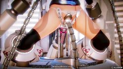 anal anal_sex ankle_cuffs ball_gag belt black_hair blindfold bondage breast_sucking breasts cuffs dildo double_penetration elbow_gloves female final_fantasy final_fantasy_vii gag gagged kneeling lactation large_breasts legs_held_open long_hair mechanical mechanical_fixation milk milking milking_machine nipple_stimulation nipple_suck orgasm_factory panties pussy rape render restrained sex_machine shirt shirt_lift spread_legs stationary_restraints suspenders thighhighs tifa_lockhart vaginal_penetration