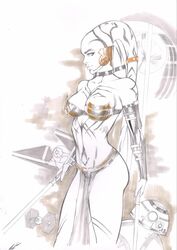 bb-8 belly cleavage darth_talon death_star ed_benes_studio ednardo_ferreira gauntlets large_breasts lightsaber loincloth navel sith star_wars star_wars:_legacy tattoo tie-fighter twi'lek