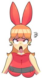 1girls ahe_gao blossom_(powerpuff_girls) breasts doctorbuguer ginger orange_hair orgasm_face pleasure_face powerpuff_girls red_eyes