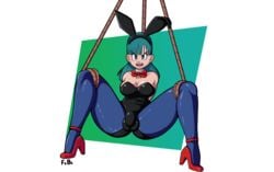 1futa balls_in_bunnysuit blue_pantyhose bondage bowtie breasts bulma_(bunny) bulma_briefs bunny_costume bunny_ears bunny_girl bunnysuit bunnysuit_bulge busty cleavage detached_collar dragon_ball dragon_ball_(classic) flaccid futanari futanari_transformation futanarization oolong oolong_(dragon_ball) pantyhose penis_in_bunnysuit red_heels red_high_heels rope rope_bondage rule_63 shapeshifter voluptuous