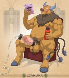 2021 anthro ball_tuft biped bodily_fluids bovid bovine brown_background brown_body brown_fur brown_mane canister cattle chubby dad_bod dadbod digitigrade drooling ejaculating_cum ejaculation fur genitals hi_res hooves horn lovkuma lube machine magazine male male_focus male_masturbation male_only male_urethral_insertion mammal mane masturbating masturbation milking_machine miltank moobs multi_tail multiple_orgasms musclegut muscular muscular_anthro muscular_male nintendo orgasm overweight penetration penile penis penis_milking penis_milking_machine picture_in_picture pink_body pink_fur pokémon_(species) pokemon pokemon_(species) pornography pubes pubic_mound reading reading_book saliva signature simple_background sitting solo solo_focus solo_male tail_tuft tauros text tongue tongue_out tube tuft urethral urethral_insertion urethral_penetration video_games water_bottle