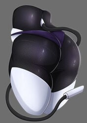 1girls anthro anthrofied ass big_ass big_butt black_skin butt canine clothed clothes clothing dark_skin female female_only grey_background hips huge_ass huge_butt humanoid jackal large_ass large_butt long_tail mammal panties purple_panties purple_underwear robot simple_background solo solo_female standing tail thick thick_ass thick_thighs thighhighs thighs underwear venus_(zzvinniezz) voluptuous white_skin wide_hips zzvinniezz