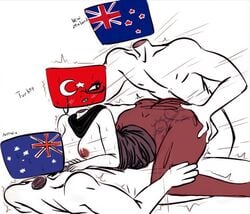 1girls 2boys anal anal_sex australia_(countryhumans) countryhumans countryhumans_girl double_penetration female male muscular_male new_zealand_(countryhumans) penis_in_ass penis_in_pussy tagme turkey_(countryhumans) vaginal vaginal_penetration vaginal_sex x-ray