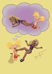 foot_fetish foot_folk foot_lick foot_licking foot_worship footjob hey_arnold! male_nipples nickelodeon penis summer_(hey_arnold) testicles