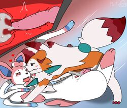 bodily_fluids creampie creampied_feral cum cum_in_pussy cum_inside cumshot duo dusk_lycanroc eeveelution ejaculation fakémon female feral feral_creampied feral_on_feral feral_penetrated feral_penetrating feral_pokemon genital_fluids genitals heart hi_res hybrid knot lycanroc male male/female nintendo penis petro_(artist) pokémon_(species) pokemon pokemon_(species) pussy sylveon video_games zoroark