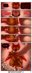 aamon_(james_howard) absurd_res anal anthro chiropteran comic demon dialogue duo fingering furry futanari gynomorph hi_res intersex intersex/male james_howard male mammal nude_male original original_character original_characters sitri_(james_howard) size_play tina_(james_howard)