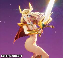 1girls 3d adora animated ass bikini_armor blonde_female blonde_hair crisisbeat female light-skinned_female light_skin long_hair platinum_blonde_hair she-ra she-ra_and_the_princesses_of_power small_breasts small_chest solo solo_female tagme