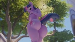 16:9 3d 4k absurd_res anthro ass big_butt biped blender_(software) breasts cutie_mark equid equine female friendship_is_magic fur hair hasbro hi_res horn horse looking_at_viewer looking_back mammal multicolored_hair my_little_pony nipples nude pony presenting presenting_hindquarters purple_body purple_eyes purple_fur purple_hair raised_tail small_breasts solo thick_thighs twilight_sparkle_(mlp) twintailssfm two_tone_hair unicorn wide_hips widescreen