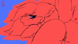 animated anthro anus ass blue_eyes female flipaclip furry heart looking_back open_mouth rosie_(vu) sad sketch solo tail vagina vu