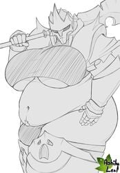 1futa armor ashiha_leaf bbw belly belly_overhang big_belly big_breasts big_penis bikini breasts bulge chubby clothed fat futanari huge_belly huge_breasts huge_cock love_handles monochrome nonude obese obese_female original_character overweight overweight_female plump pubic_hair round_belly sketch ssbbw thick thick_thighs tights voluptuous wide_hips