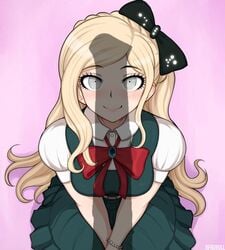 1girls afrobull bangs bead_bracelet beads belt black_bow blonde_hair blue_eyes blush bow bowtie bracelet braid breasts danganronpa danganronpa_2:_goodbye_despair dress edit equine_penis eyebrows_visible_through_hair eyelashes facing_viewer female from_above gem hairbow horsecock huge_cock imminent_cumshot imminent_sex jewelry kneeling large_breasts long_hair looking_at_viewer penis_shadow princess puffy_short_sleeves puffy_sleeves seiza shirt short_sleeves sitting smile solo sonia_nevermind straight_hair super_danganronpa_2 very_long_hair white_belt white_shirt