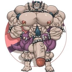 game_freak male_only muk100 muscular_male nidoking nintendo pokemon pokemon_(species) solo tagme