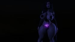 absurd_res astarte_shrine_maiden(goth) big_breasts daz3d eromd milf thick_thighs wallpaper wet