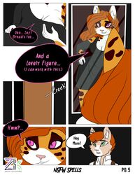 absurd_res anthro comic demon domestic_cat english_text eon_(zombikiss) felid feline felis female hazel_(zombikiss) hi_res incest magic_user mammal mother nsfw_spells page_5 page_number parent patreon_reward pg5 son spells summoning text url witch witchcraft zombikiss