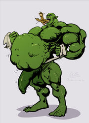 bara belly big_belly foreskin gay huge_belly large_penis male male_only orc penis uncut vore wolfsecret