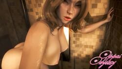 3d animated brown_hair cryoxxx dildo naked no_sound oppai_odyssey original pink_dildo sex_toy short_hair shower shower_dildo suction_cup_dildo toys video video_games