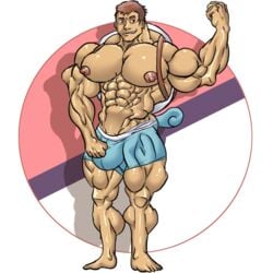 bara male_only muk100 muscular_male nintendo pokemon squirtle tagme