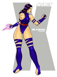 1girls 2008 asian breasts female female_only long_hair marvel nipples psylocke pubic_hair purple_hair rhaydar solo straight_hair tagme x-men