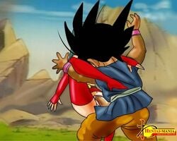 bra_(dragon_ball) bra_briefs dragon_ball dragon_ball_gt hentai-mania son_goku son_goku_(young) straight_hair tagme