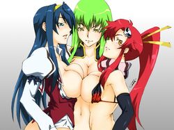 c.c. chikane_himemiya clothing code_geass kannazuki_no_miko tengen_toppa_gurren_lagann yoko_littner