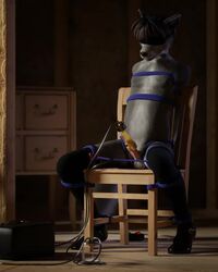 animated anthro bondage chair chair_bondage femboy forced_orgasm furry hands_behind_back legs_spread male male_only no_sound penis penis_milking penis_milking_machine rope sentharn sex_machine sex_slave sex_toy tagme twink video