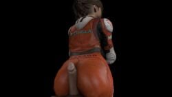 1boy 1girls 3d ass big_ass buttjob capcom claire_redfield resident_evil resident_evil_2 resident_evil_2_remake stoneddude