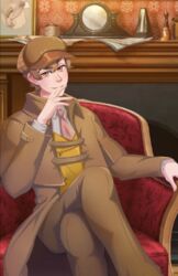 1boy basil_(blush_blush) blush_blush detective dress game male male_only sad_panda_studios sherlock_holmes